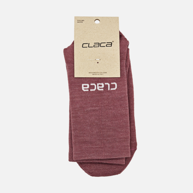 Rose Brown Merino Line Cycling Socks