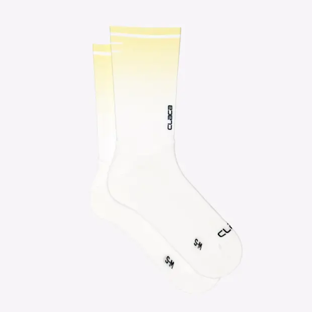 Yellow Aero Line Cycling Socks