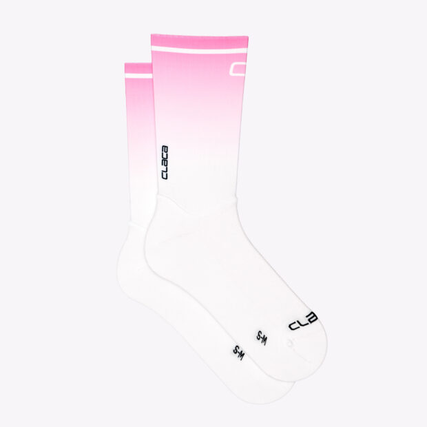 Pink Aero Line Cycling Socks