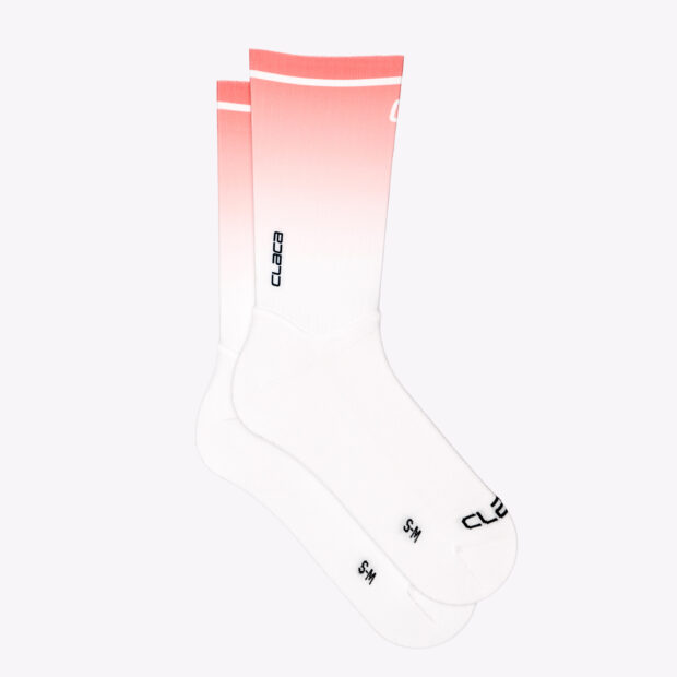 Peach Aero Line Cycling Socks