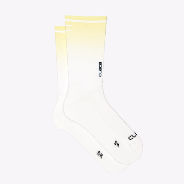 Yellow Aero Line Cycling Socks
